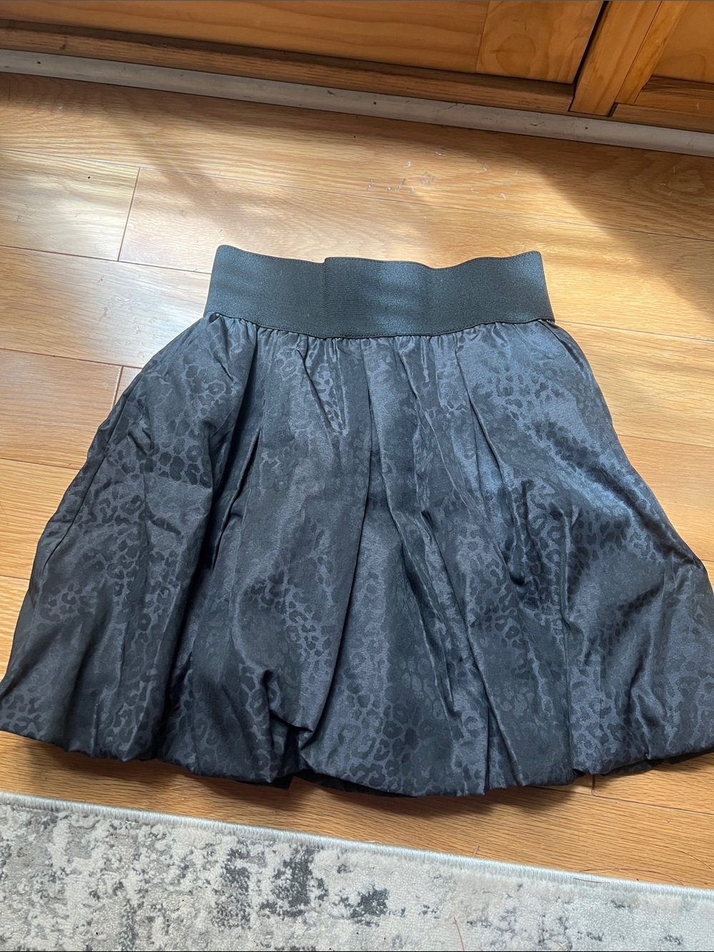 love...ady Black Animal-Print Bubble Skirt 2009 Never Worn